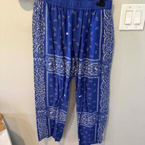 Melody Ehsani Bandana Staycation Pant - Royal Blue - Size Medium